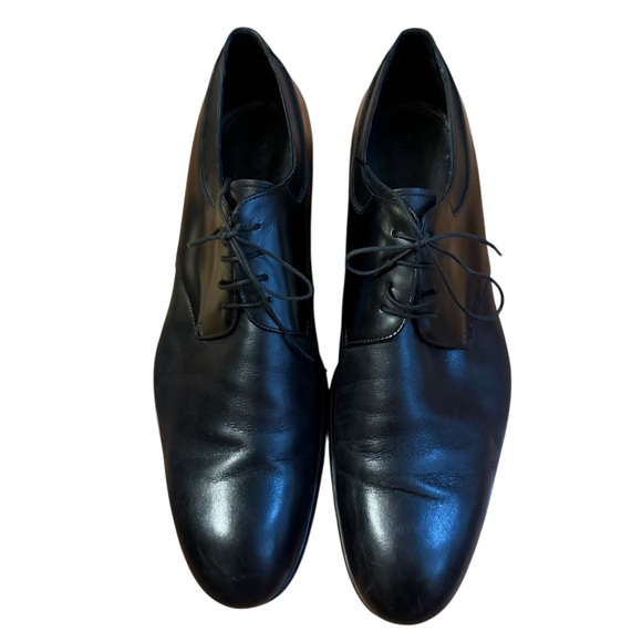 Louis Vuitton Black Leather Lace Up Derby Shoes Size 10.5 - Picture 3 of 8